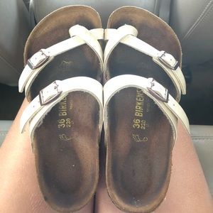 Size 36, Birkenstocks with pearl finish